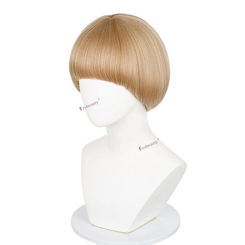 Probeauty Short Purple Wig for Men Lavender Purple Layered Fluffy Wigs for Anime Halloween Cosplay Costume Party with Wig Cap in Kuwait