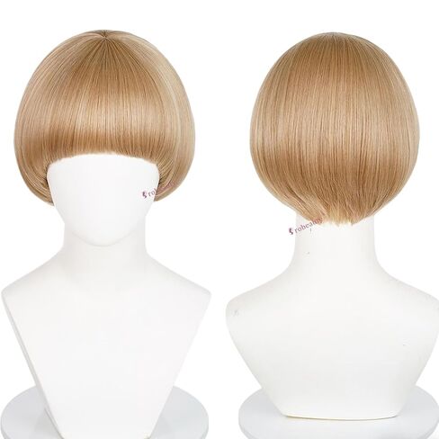 Probeauty Short Purple Wig for Men Lavender Purple Layered Fluffy Wigs for Anime Halloween Cosplay Costume Party with Wig Cap in Kuwait