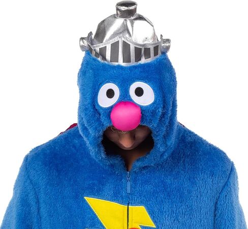 Sesame Street Character Adult Union Suit Kigurumi Hooded 1 Piece Pajama Men Women (Cookie Monster, Large/X-Large) in Saudi Arabia