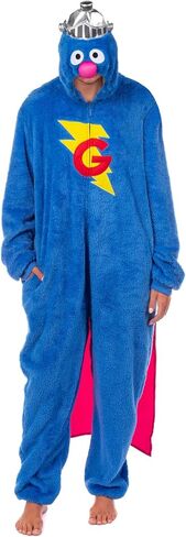intimo sesame street character eleron suit kigurumi hooded 1 قطعة بيجاما للنساء (أوسكار الغني ، كبير/x-large) in Saudi Arabia