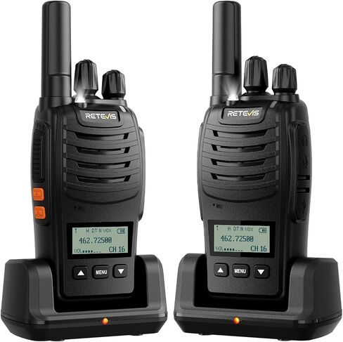 راديو Retevis H777D ثنائي الاتجاه مع شاشة LCD، NOAA، شحن USB-C، VOX، أجهزة اتصال لاسلكية محمولة قابلة لإعادة الشحن، أجهزة راديو متينة ثنائية الاتجاه طويلة المدى للصيد والتخييم على الطرق الوعرة (عبوتان) in Saudi Arabia