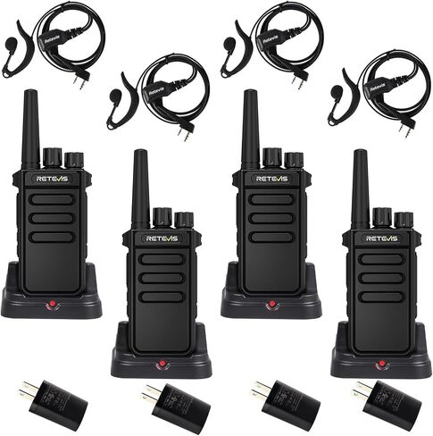 Retevis MateTalk P4 DMR 2 Way Radio with Earpice, DMR & Analog Dual Mode, Compatible with Moto Radio, Waterproof Walkie Talkie for Adults,Type-C, VOX, Commercial Digital Radio for Restaurant(4 Pack) in Saudi Arabia