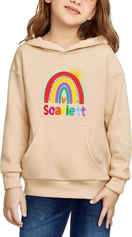 الفتيات هوديي بلوك كتلة رسومات طباعة pullover الأكمام الطويلة من النوع الثقيل خريف الشتاء هوديز العصرية للمراهقين 4-12 سنة in Kuwait