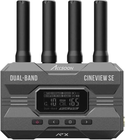 Accsoon CineView SE Wireless HDMI Transmitter and Receiver,Dual-Band Transmission,Range of 1200 ft/350m,Latency 0.05s&1080P HD Video, HDMI and SDI,Support 4 Devices in Kuwait