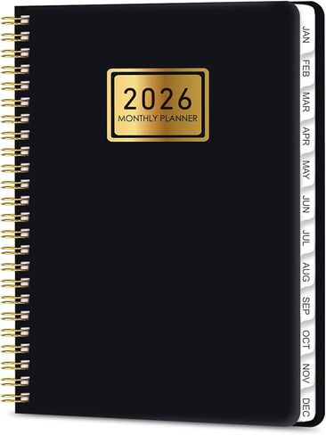 المخطط الأكاديمي 2025-2026 ، تقويم المخطط الأسبوعي والشهري ، من يوليو 2025 إلى يونيو 2026 ، علامات تبويب مطلقة ، جيب التخزين ، مثالي للمعلمين والطلاب والنساء والرجال ، A5 (6.2 "× 8.5") ، الأسود in Kuwait