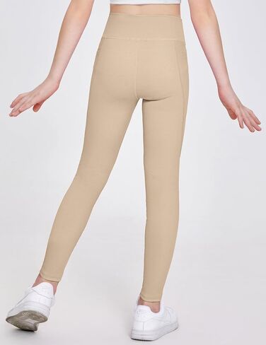 Arshiner Girls Athletic Leggings High Waist Yoga Pants for Kids with Pockets Dance Running Workout Tights in Saudi Arabia