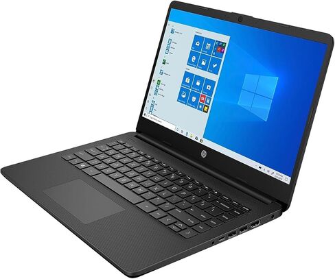HP لابتوب 14، انتل سيليرون N4120، ذاكرة RAM 4GB، تخزين 64GB، شاشة لمس HD 14 انش، ويندوز 11 هوم، رفيع ومحمول، رسومات 4K، سنة واحدة من مايكروسوفت 365 (14-dq0060nr، 2021، اسود جيت) in Kuwait