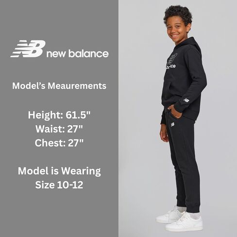 New Balance Boys & Toddlers Athletic 2 Piece – Soft Fleece Pullover Hoodie & Joggers Sweatsuit Activewear Set (2T-12) in Saudi Arabia