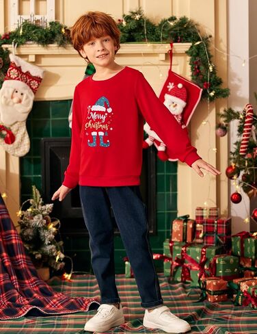 Arshiner Toddler Boy Crewneck Sweatshirt Long Sleeve Pullover Graphic Shirts for Kid Fall Tops Tees 2-10 Years in Saudi Arabia