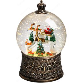 Halloween Snow Globe Lantern Ghost Snow Globe Halloween Decorations for Home Haunted House Pumpkin Ghost Tree Crow Rip Dancing Bats with Timer, USB and Battery Powered 12 inch in Saudi Arabia