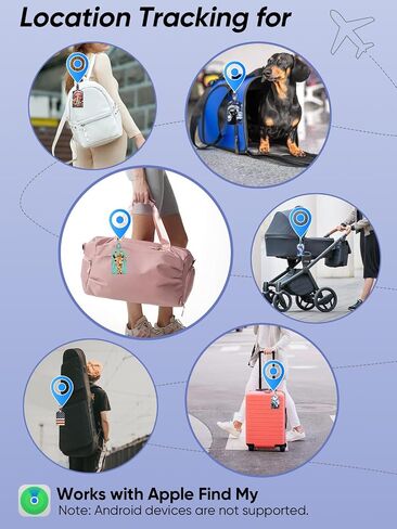 Luggage Tags Built-in Anti-Loss Tracker, Luxury Leather Luggage Tags for Suitcase, Travel Bags, Backpacks, Travel Organizer for Lost Baggage Prevention (Orange) in Saudi Arabia