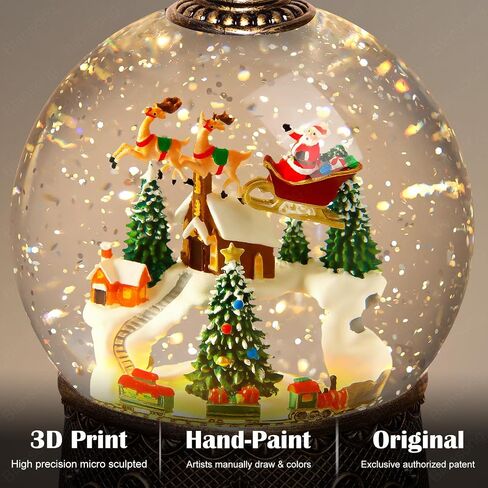 Halloween Snow Globe Lantern Ghost Snow Globe Halloween Decorations for Home Haunted House Pumpkin Ghost Tree Crow Rip Dancing Bats with Timer, USB and Battery Powered 12 inch in Saudi Arabia