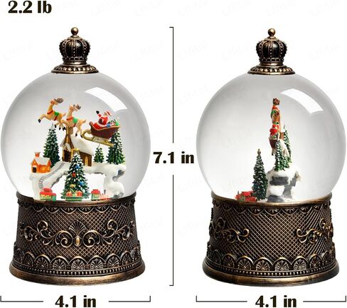 Halloween Snow Globe Lantern Ghost Snow Globe Halloween Decorations for Home Haunted House Pumpkin Ghost Tree Crow Rip Dancing Bats with Timer, USB and Battery Powered 12 inch in Saudi Arabia