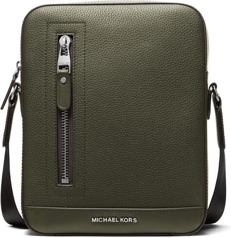 Michael Kors Hudson Vertical Zip Flight Bag, Light Gunmetal Hardware/Black in Saudi Arabia