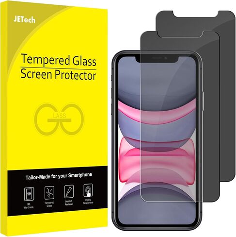 JETech Privacy Screen Protector for iPhone 12/12 Pro 6.1-Inch, Anti Spy Tempered Glass Film, 2-Pack in Saudi Arabia