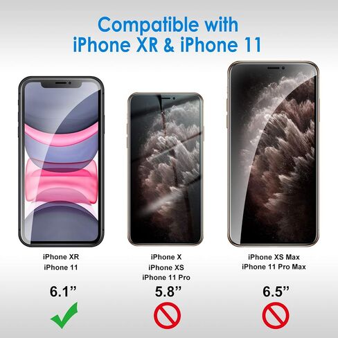 JETech Privacy Screen Protector for iPhone 12/12 Pro 6.1-Inch, Anti Spy Tempered Glass Film, 2-Pack in Saudi Arabia