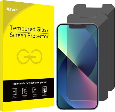 JETech Privacy Screen Protector for iPhone 12/12 Pro 6.1-Inch, Anti Spy Tempered Glass Film, 2-Pack in Saudi Arabia