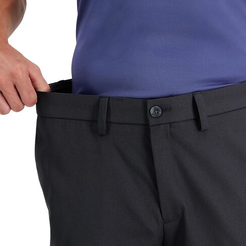 بنطلون Haggar رجالي رائع 18 Pro مقاس نحيف مسطح من الأمام Superflex Belt in Kuwait