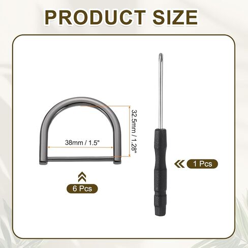 uxcell Shackle Screw D Rings U Shape D-Ring Replacement for Purse Keychain Strap Buckle in Saudi Arabia