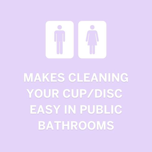 Menstrual Cup Wipes - On The Go Public Bathroom Feminine Wipes - Safe On Period Cups & Menstrual discs - Biodegradable, Flushable, Ph Balanced (20 Count) in Saudi Arabia
