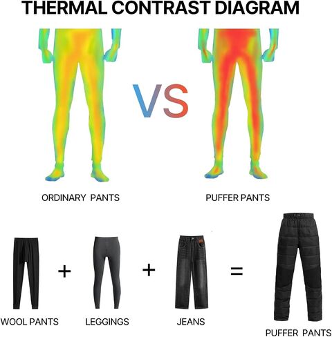 Women's Winter Warm Puffer Pants Windproof Loose Utility Insulated Snow Ski Trousers for Outdoor Activities in Saudi Arabia