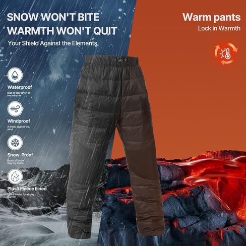 Women's Winter Warm Puffer Pants Windproof Loose Utility Insulated Snow Ski Trousers for Outdoor Activities in Saudi Arabia