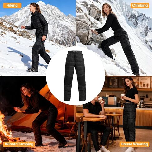 Women's Winter Warm Puffer Pants Windproof Loose Utility Insulated Snow Ski Trousers for Outdoor Activities in Saudi Arabia