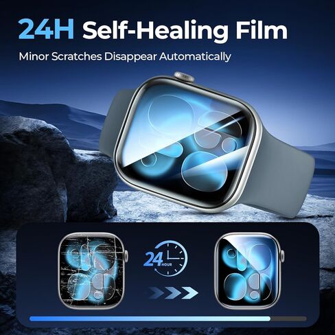 LK 6 Pack Screen Protector Compatible for Apple Watch Series 6 5 4 44mm and Apple Watch Series 3 2 1 42mm, Self-Healing, Max Coverage, Advanced TPU Material, Bubble Free for iWatch 44mm&42mm in Kuwait