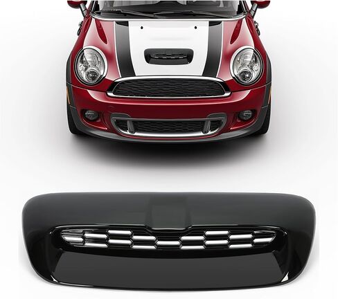 ECOTRIC Hood Scoop Compatible with 2007-2013 Mini Cooper S R55 R56 R57 R58 R59 Front Air Intake Vent Plastic Carbon Fiber Printing Color in Saudi Arabia