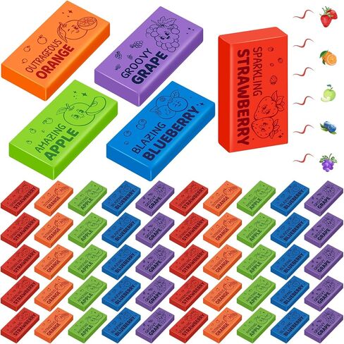 100 PCS الفاكهة الفاكهة المحوون المعطرة الفراولة اللطيفة ، العنب البري ، التفاح ، البرتقال ، العنب هدايا مضحكة إلى المدرسة لمكافآت الفصول in Kuwait