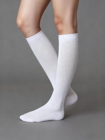 A Pair of Knee High Compression Socks for Men and Women - Stretchy Socks Suitable For Running, Cycling in Saudi Arabia