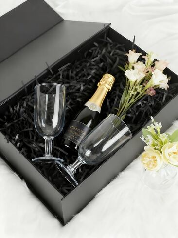SPEPLA 4 Pack 9.5x7x4 Magnetic Gift Boxes Black Magnetic Closure Gift Box for Wedding, Christmas, Birthday Presents in Saudi Arabia