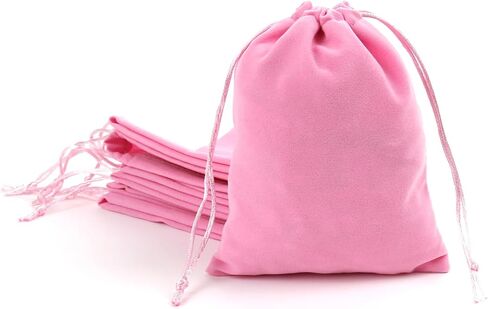 أكياس مخملية الرباط ， 4.7x6inch أكياس الهدايا المجوهرات مع الرباط （12 ٪ ， أسود ذهبي） in Kuwait