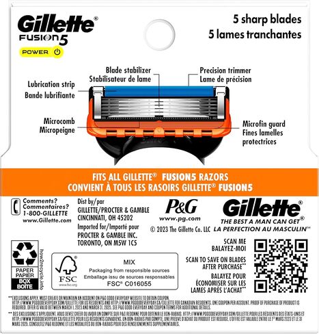 Gillette Fusion5 Men's Razor Blade Refills, 4 Count in Saudi Arabia