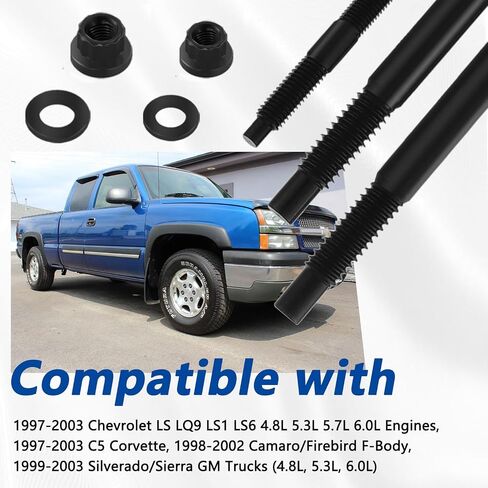 Kylinder Head Stud Bolt Kit 12 نقطة ، متوافقة مع 2004-Newer LS1 LS3 5.3L 5.7L 6.0L LOVINES ، 2004-2019 CHEVY LS1 LS6 L98 4.8L 5.3L 6.0L LOVINES 234-4317 in Kuwait