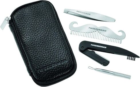 Tweezerman G.E.A.R. Travel Essential Grooming Tools Kit, Black, 1 Count in Kuwait