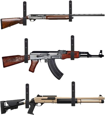 Metal Gun Rack Storage Rifles Shotgun Hooks Wall Mount Hangers for Any Rifles Shotguns Archery Bow with Soft Padding and Heavy Duty Steel… in Saudi Arabia