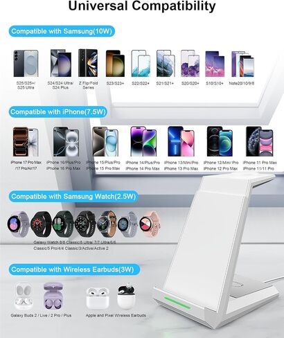 ADADPU 3 in 1 Wireless Charging Station for Samsung Galaxy Devices in Kuwait