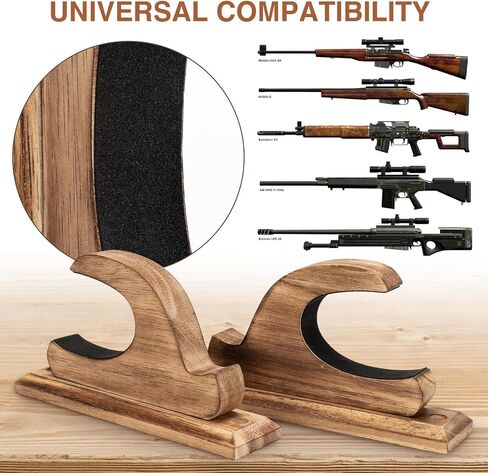 DGWJSU Gun Rack for Wall, Real Wood Shotgun & Rifle Wall Mount | Gun Rack Wall Mount, Holder Display for Sword Bow Firearm, Vintage Gun Holder Hangers for Gun Safe As Gifts for Men in Saudi Arabia