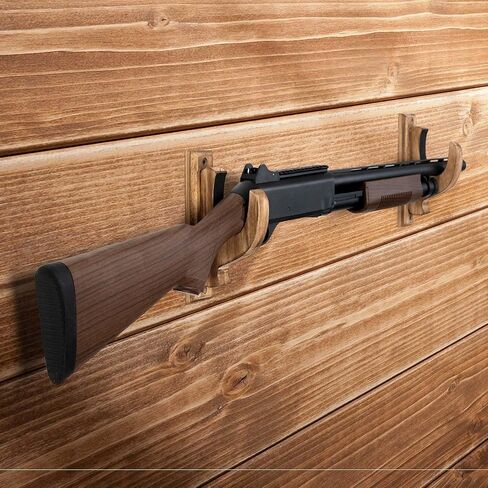 DGWJSU Gun Rack for Wall, Real Wood Shotgun & Rifle Wall Mount | Gun Rack Wall Mount, Holder Display for Sword Bow Firearm, Vintage Gun Holder Hangers for Gun Safe As Gifts for Men in Saudi Arabia