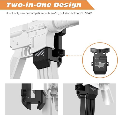 AR Wall Mount for 223/5.56 Rifle + Magazine, AR15 Rifle Wall Rack Runner Mount, AR Accessories with Strong and Solid PA Material in Saudi Arabia