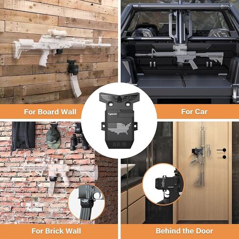 AR Wall Mount for 223/5.56 Rifle + Magazine, AR15 Rifle Wall Rack Runner Mount, AR Accessories with Strong and Solid PA Material in Saudi Arabia