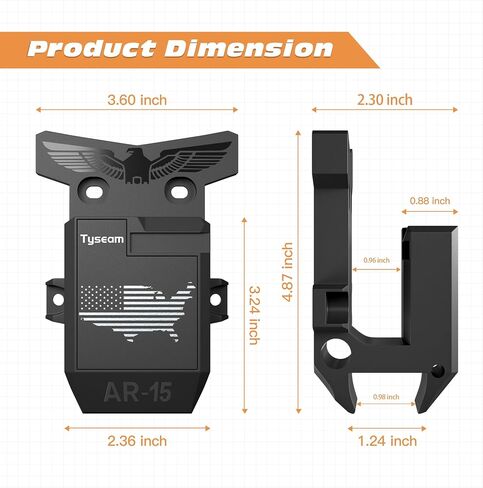 AR Wall Mount for 223/5.56 Rifle + Magazine, AR15 Rifle Wall Rack Runner Mount, AR Accessories with Strong and Solid PA Material in Saudi Arabia