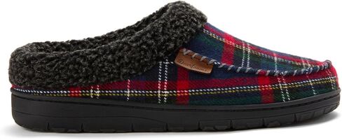 Dearfoams Men's Brendan Microfiber Suede Clog Slipper, Pavement (Perforated), X-Large Wide in Saudi Arabia