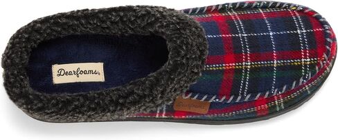 Dearfoams Men's Brendan Microfiber Suede Clog Slipper, Pavement (Perforated), X-Large Wide in Saudi Arabia