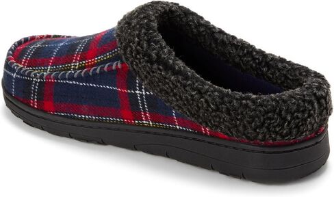 Dearfoams Men's Brendan Microfiber Suede Clog Slipper, Pavement (Perforated), X-Large Wide in Saudi Arabia