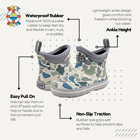 Buoy Boots Toddler Rain Boots for Girls and Boys ، Camo in Saudi Arabia