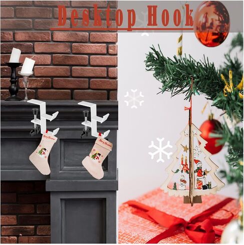 Desktop Hook Under-Table Handbag Hanger Wallet Hook Simple for Holiday Decoration Desktop Backpack Rack Headphone Hanger 2-Piece Pack Double Hook (Black) in Saudi Arabia