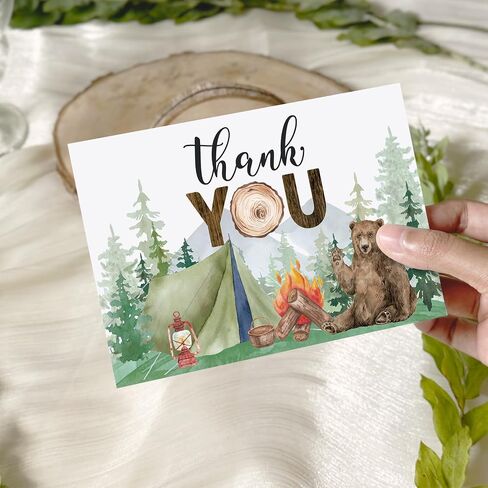 Whaline 24 Pack Surfing Thank You Cards Summer Beach Note Card مع ملصقات الأظرف الأزرق في هاواي تحية بطاقة فارغة لعيد ميلاد الصيف دش الطفل in Saudi Arabia