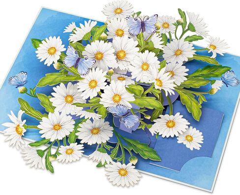 Get Well Soon Pop Up Card, Blossoming Field, Flowers, 3D Greeting Cards, Gifts for Mom, Mother in Law, Wife, Girlfriend, 5x7 - Includes Envelope And Message Note in Saudi Arabia